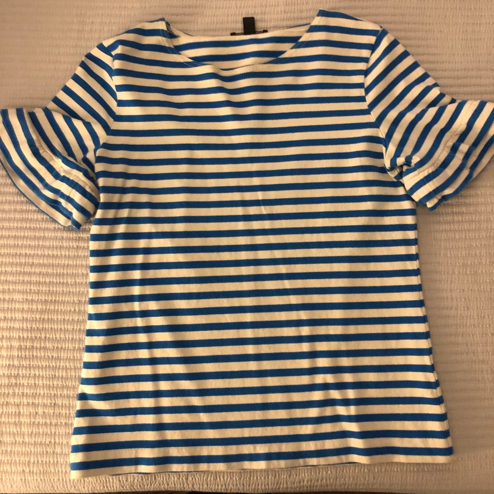 peplum sleeves jcrew top / size xs